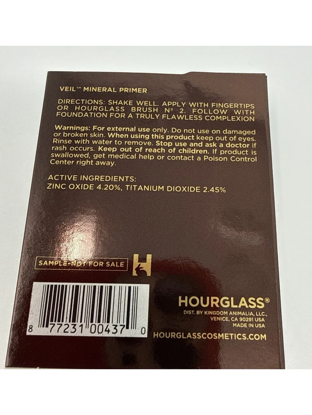 Hourglass Beauty Samples -Vanish + Veil + Unlocked + Caution RN3